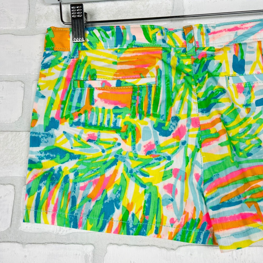 Lilly Pulitzer Girls Multi Color Abstract Tropical Corduroy Shorts Size 14 - Picture 5 of 10